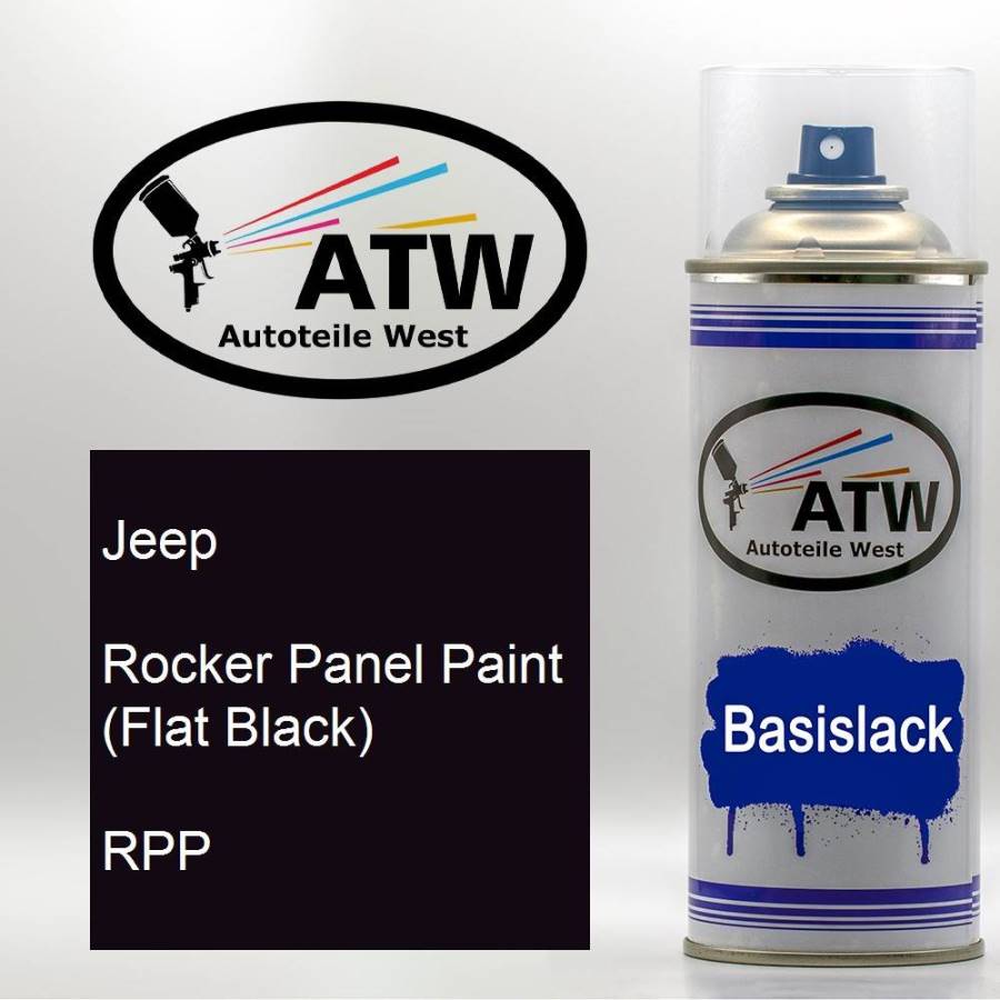 Jeep, Rocker Panel Paint (Flat Black), RPP: 400ml Sprühdose, von ATW Autoteile West.